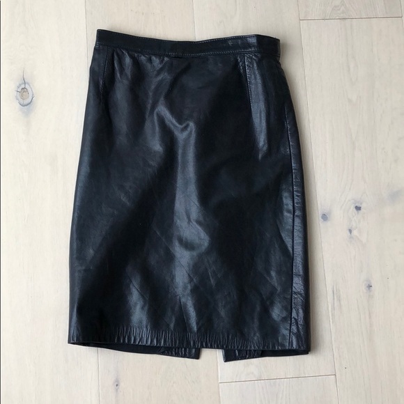 Vintage Dresses & Skirts - Vintage leather skirt